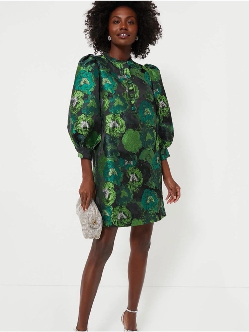 Like New! Pomander Place Green
Samantha Jacquard Mini Dress, Size XS